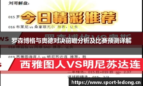 罗森博格与奥德对决前瞻分析及比赛预测详解